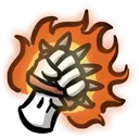 Flaming Brass Knuckles